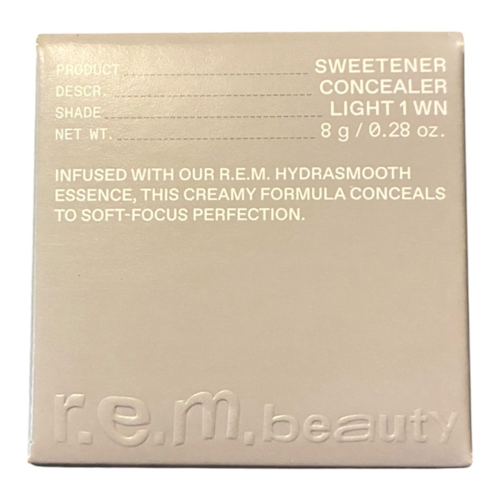 r.e.m. beauty Sweetener Concealer Light 1 WN Full Coverage Matte NIB HydraSmooth